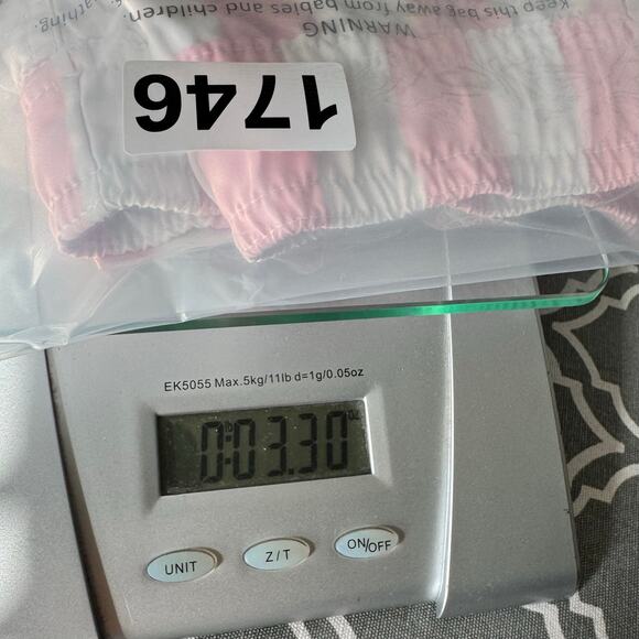 Janie & Jack Swim Boys Size 6 Striped White Pink Drawstring Pockets Summer Pool - Picture 12 of 12